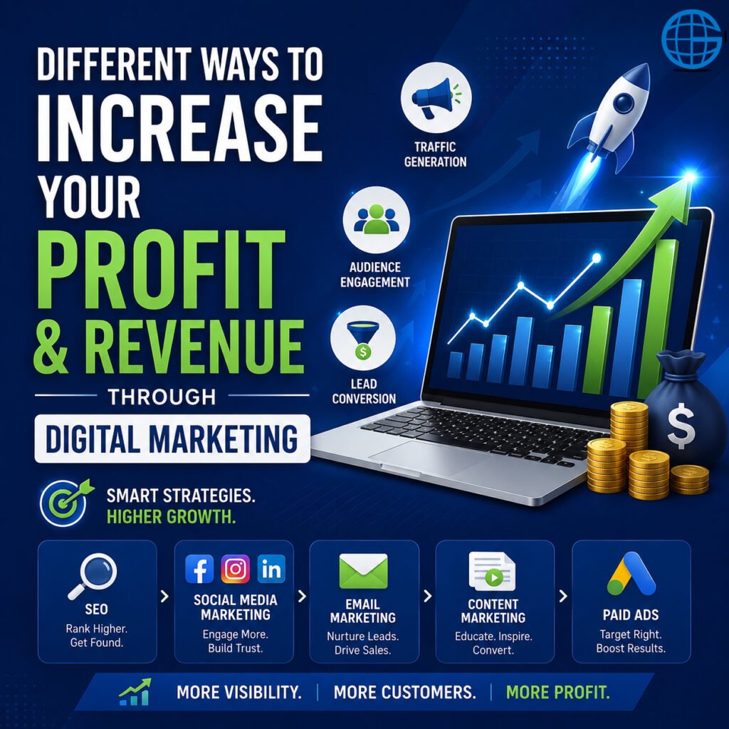 Different Ways to Increase Your Profit and Revenue through Digital Marketing